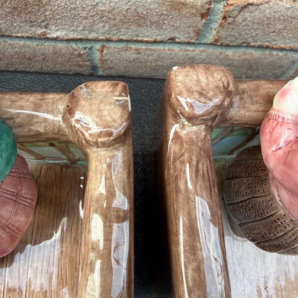 Mary Engelbreit Bookends Kids Girls Dog Brown Make A Wish Vintage Ceramic Decor - Picture 8 of 16